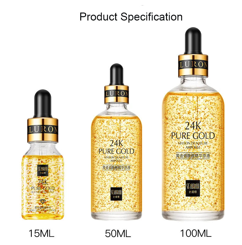 ✨ 24K Gold Hyaluronic Acid Nicotinamide Face Essence