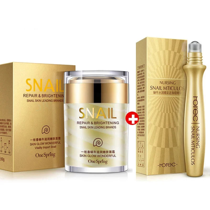 ✨ Snail & Korean  Collagen Anti-Age Brightening Cream for Face and Eyes