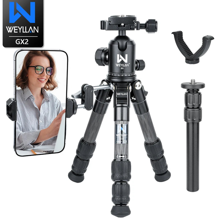 Mini Carbon Fiber Camera Tripod Portable Lightweight Tabletop