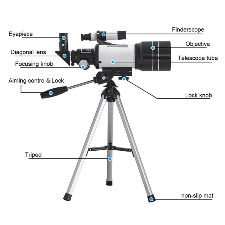 Professional Astronomical Telescope Night Vision View Moon Star