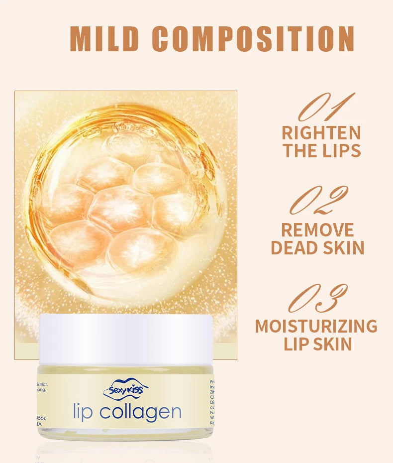 💖 Hyaluronic Acid + Collagen Lip Mask