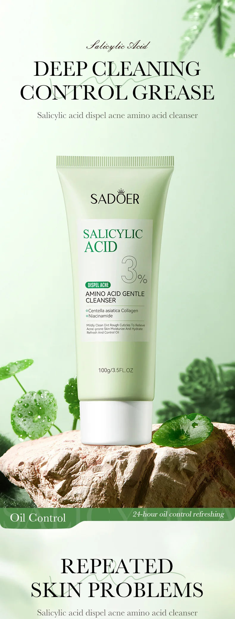 ✨ SADOER Salicylic Acid Facial Cleanser ✨