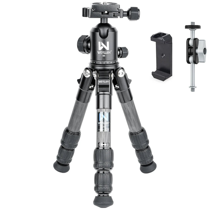 Mini Carbon Fiber Camera Tripod Portable Lightweight Tabletop