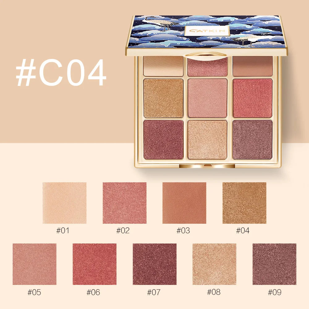 🌟 CATKIN 9‑Colour Eyeshadow Palette