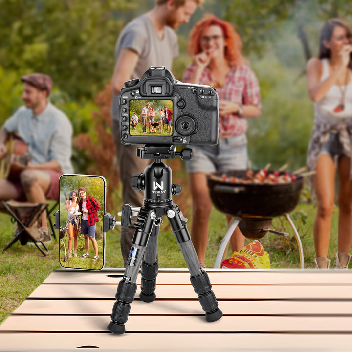 Mini Carbon Fiber Camera Tripod Portable Lightweight Tabletop