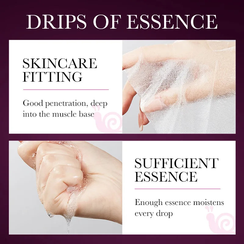 🌿 SADOER Snail Collagen Face Mask – 5pcs