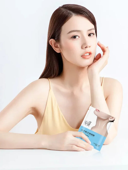 10pcs Goat Milk Neck Mask Collagen Firming Anti-Wrinkle