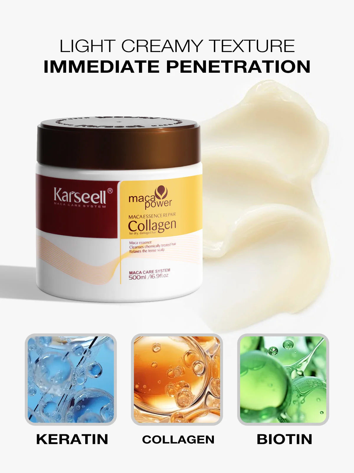 Karseell Collagen Hair Mask – Deep Repair & Hydration