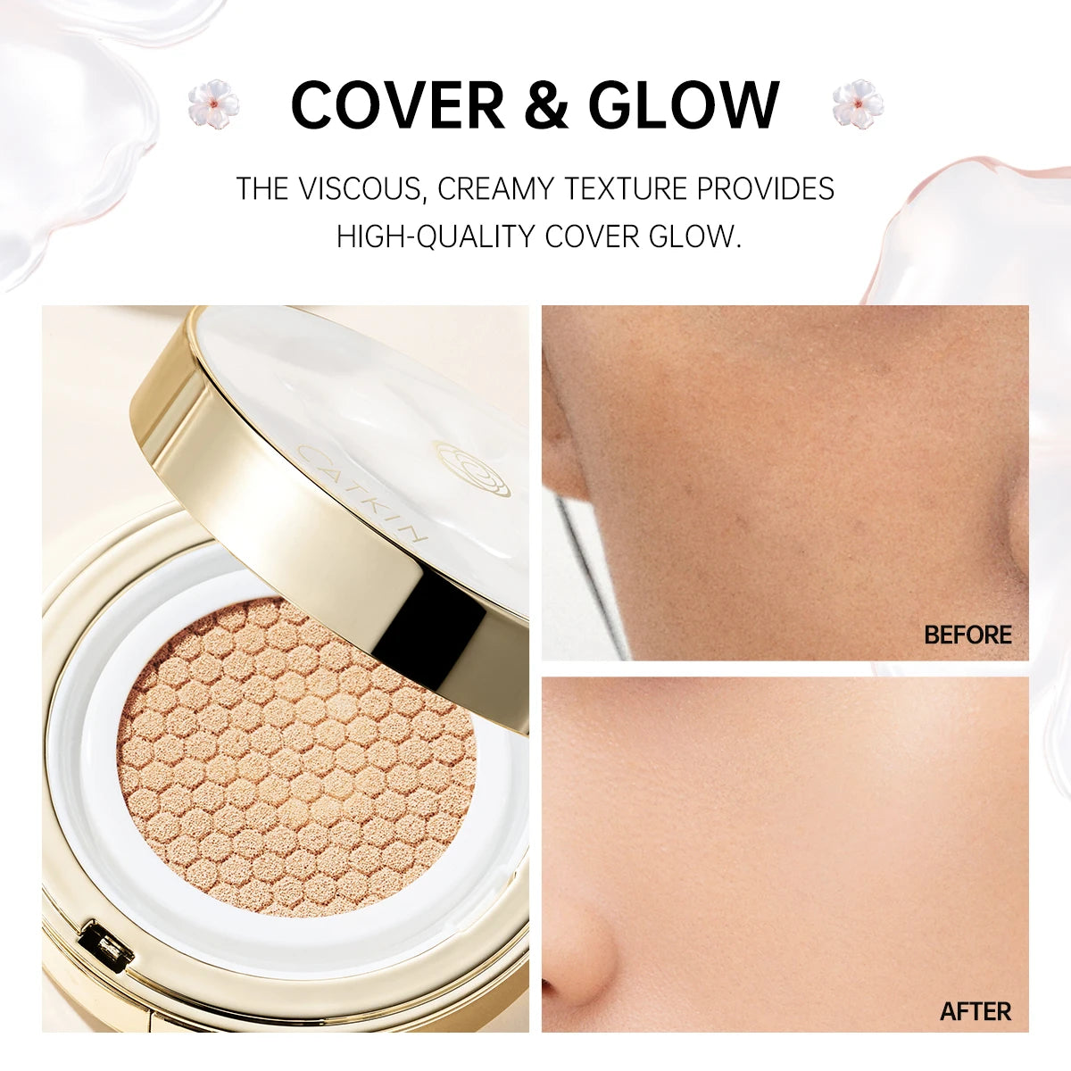 ✨CATKIN GlowPerfection – Hydrating and Illuminating Cushion Foundation✨