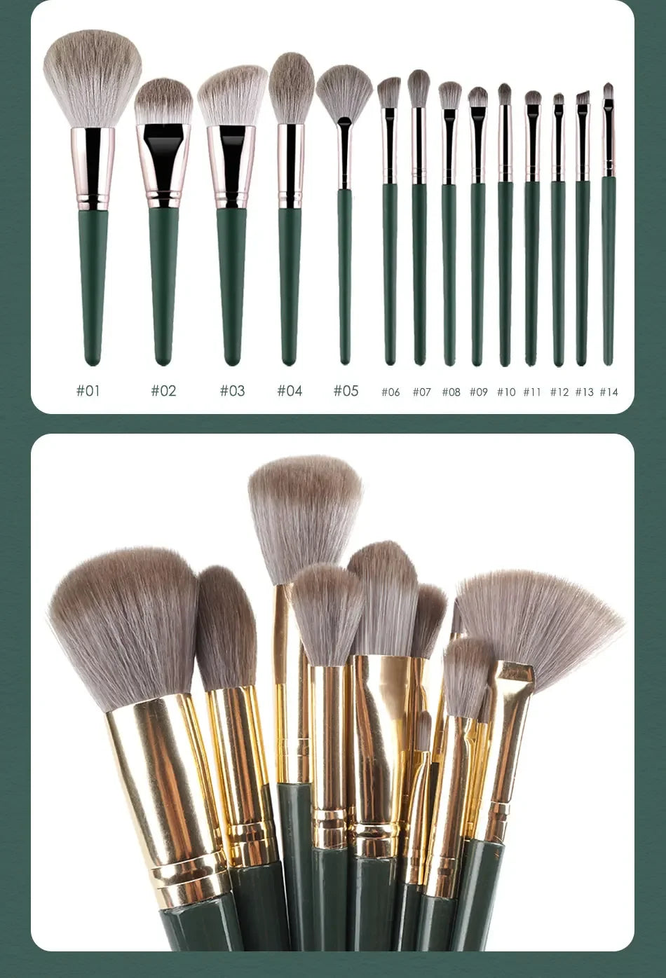 14pcs Makeup Brush Set