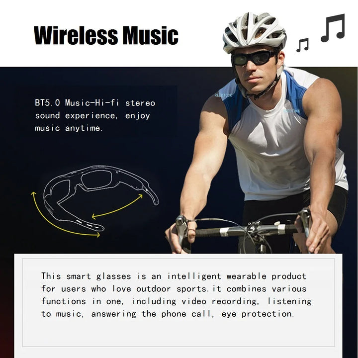 Smart Music Glasses Camera with Bluetooth