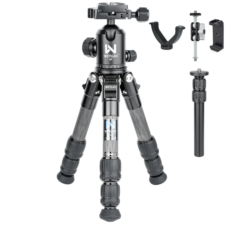 Mini Carbon Fiber Camera Tripod Portable Lightweight Tabletop