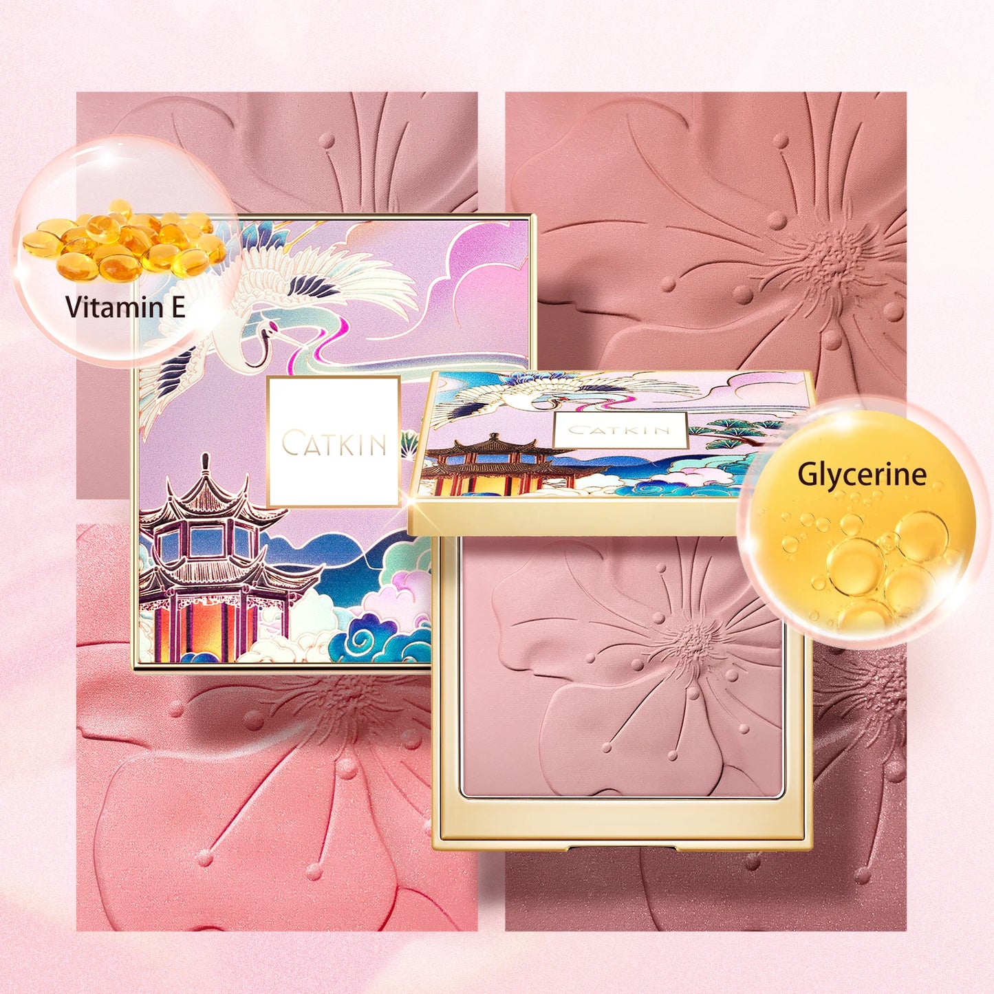 🌸 CATKIN Eternal Love – Rosy Cranes Korean Blush