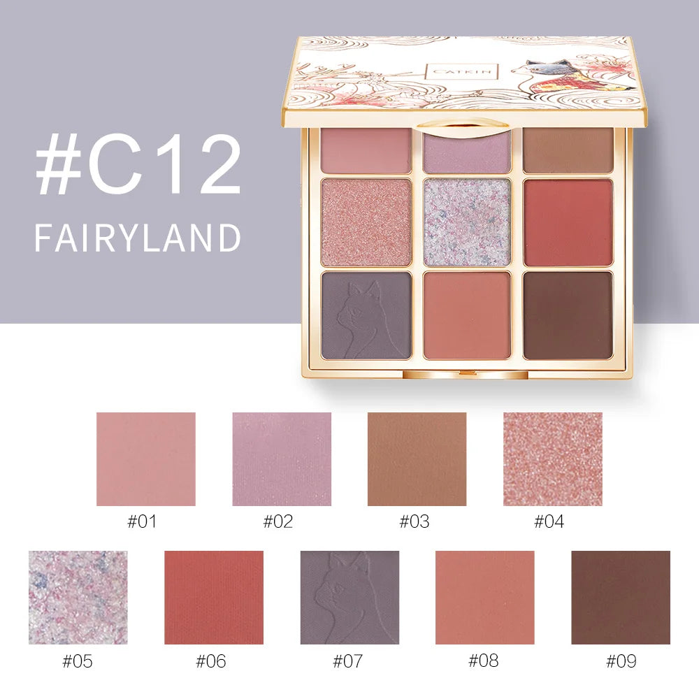 🌟 CATKIN 9‑Colour Eyeshadow Palette