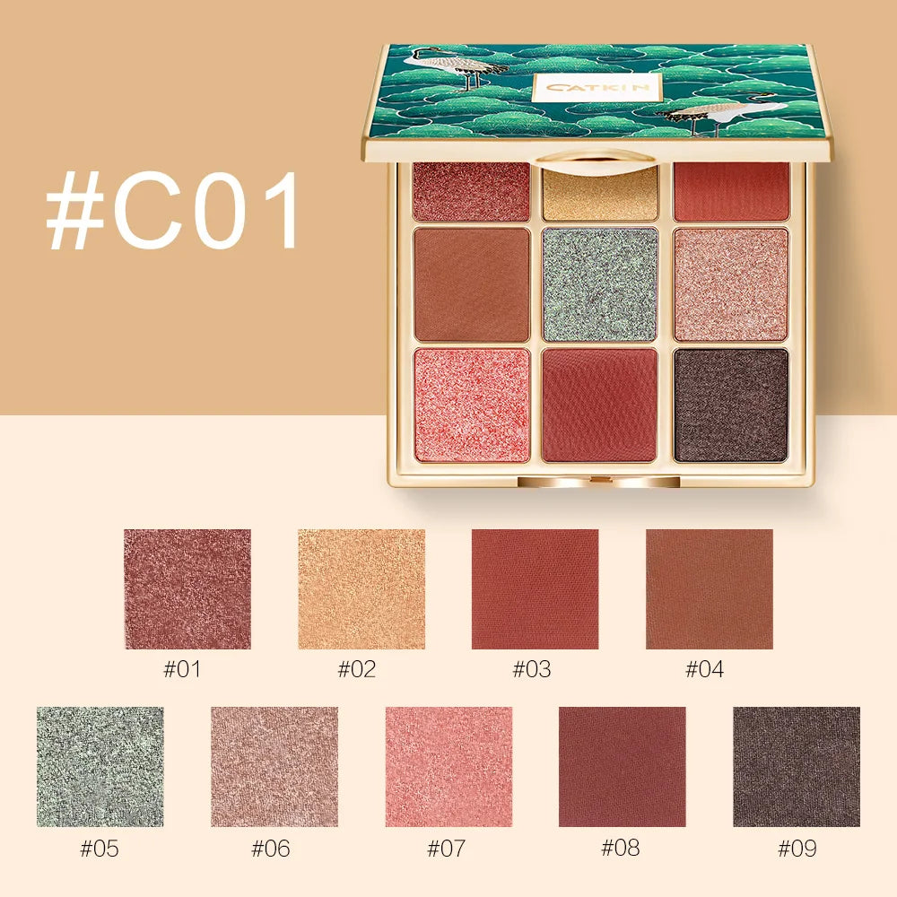 🌟 CATKIN 9‑Colour Eyeshadow Palette