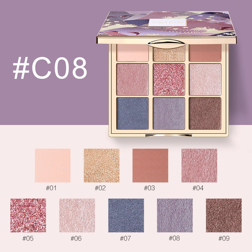 🌟 CATKIN 9‑Colour Eyeshadow Palette